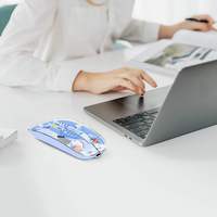 Producto en Tendencia 2025 con Gran Potencial, Ratón Bluetooth de 800 DPI con Logotipo de Marca, Ratón Bluetooth Súper Ligero Azul Profundo
