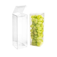 Boîte d'emballage en plastique transparente carrée en PVC, pliable, imprimée à l'écran, certifiée ISO, écologique, sur mesure (taille et forme) - Vente en gros
