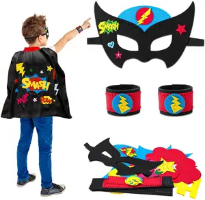 Süper sevimli maskeleri yarım yüz Cosplay kostüm karnaval çocuk doğum günü için doğum günü dekorasyon maskeleri hissettim