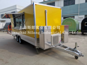 Los fabricantes chinos vender comida negra remolque barbacoa/caliente/perros rápido camiones de comida carrito de comida móvil 780*210cm - Product Image 6