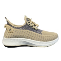 Chaussures de course respirantes pour hommes en maille Flyknit, à lacets rapides, semelle épaisse et amortissante, pour la marche décontractée et les sports de plein air