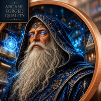 Pièce Commémorative Magique Mystique - Pièce d'Art en Cuivre de 40 mm - Pièce Magique d'Archi-Mage pour Cadeau et Décoration