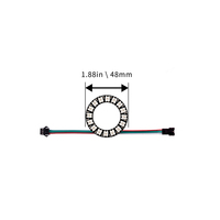 Bande LED circulaire OEM RGBIC WS2812, 8, 16, 24, 35, 45, 128 LED, pixels circulaires, carte PCB noire et blanche, DIY, 5V, WS2812B, bande LED circulaire