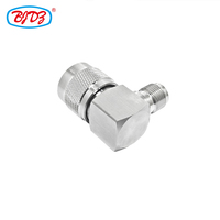 Adaptateur RF d'usine, connecteur mâle de type N vers prise femelle TNC, prise femelle Hembra, angle droit RA 90 degrés, adaptateur coaxial RF en laiton