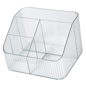 Hộp lưu trữ trong suốt chia công suất lớn <span class=keywords><strong>lidless</strong></span> Máy tính để bàn Bàn bàn trang điểm mặt nạ mỹ phẩm chăm sóc da tạp phẩm tổ chức - Product Image 1