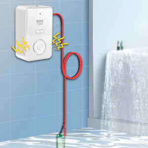 Aismartlink 긴 대기 충전식 수위 경보-전체 물 경보 기능이있는 가정용 오버플로 및 누출 감지기 - Product Image 1