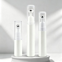 Flacon pompe airless à double paroi 5/10/15 ml, flacon vide personnalisable en plastique PP blanc pour crème contour des yeux, cosmétiques et lotions