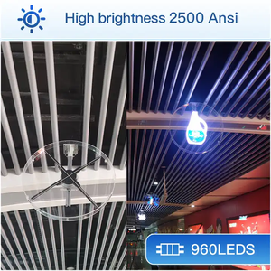 New 3D Advertising Technology 65cm 4 Blades High Resolution Display 3d Holographic Led Fan Projector Z3H 3d Holographic Fan Z3H - Product Image 4