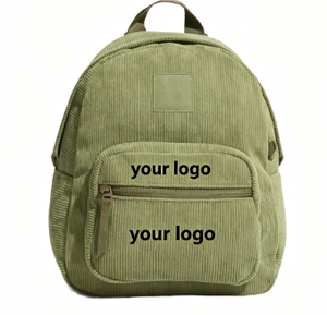 Mochila de Pana Personalizada con Logotipo para Mujer, Mochila Escolar Simple para Adolescentes, Niños y Niñas, Bolsa de Libros para Viajes, Escuela Secundaria y Preparatoria, para Actividades al Aire Libre - Product Image 2