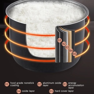 Olla Arrocera Portátil de 2L con Forma de Tambor, Multicocina Digital para Sopa y Papillas, para Camiones y Loncheras, 12-24-220V Universal - Product Image 4