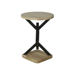 <b>Rustic</b> Wooden <b>Side</b> <b>Table</b> Farmhouse Inspired End <b>Table</b> for Living Room Bedroom Sofa <b>Side</b> <b>Table</b> Natural Wood Finish - Product Image 1