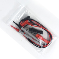 Set Kabel Uji Multimeter Ujung Halus 1000V 10A Pin Tembaga Berlapis Emas dan Klip Buaya dengan Isolasi PVC