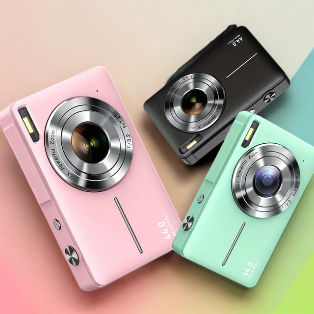 44MP CMOS Sensor Digital Photo Camera with 1080P Full HD Video Action LCD Screen Vlog Features for Professional Use