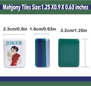 Jeu de Mahjong américain au design classique chinois, 160 tuiles en acrylique de 1,2 pouce de haute qualité, fabriqué en Chine - Product Image 6