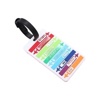 Étiquettes de bagage en PVC résistantes à l'usure pour l'exportation, étiquettes de bagage de transfert aéroportuaire, pendentifs pour cartes d'embarquement unisexe