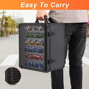 Étui de transport miniature, boîte de rangement miniature avec 6 plateaux, cadre <span class=keywords><strong>en</strong></span> alliage d'<span class=keywords><strong>aluminium</strong></span>, pour l'affichage et le transport des figurines - Product Image 4