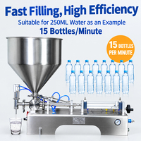 Machine de remplissage semi-automatique pneumatique pour pâtes, miel, beurre de cacahuète, lotion, vaseline, pâte de datte, sauce barbecue en bouteille