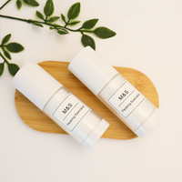 Bouteille de pompe sans air en plastique à double paroi en acrylique givré de haute qualité de 50ml 30ml pour crème pour le visage
