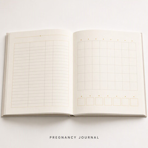Carnet de grossesse A5 personnalisé et OEM, couverture rigide en lin avec estampage à chaud doré, papier ligné crème – Fabricant - Product Image 3