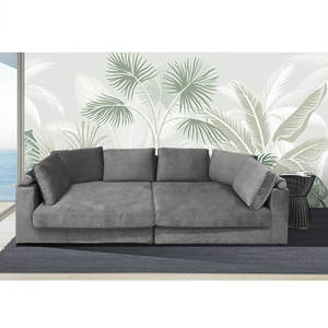 Canapé 3 places FIRENZE BIG FAMILY en tissu gris - Product Image 1