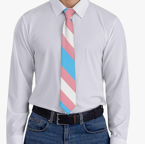 Corbata Intersexual (Diseño Phox) Arcoíris Lista para Usar Ajustable Pre-atada Corbata Homosexual <span class=keywords><strong>de</strong></span> Poliéster con Logotipo Cierre <span class=keywords><strong>de</strong></span> Cremallera Tipo Seda - Product Image 1