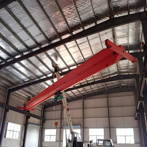 Electric Single Girder Bridge Crane 3 Ton Remote Control Yellow Steel Industrial <b>Hoist</b> - Product Image 3
