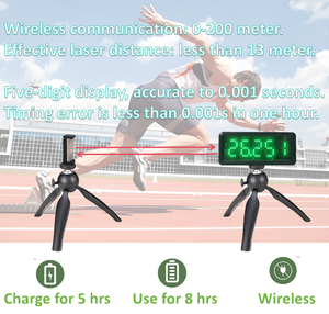 YIZHI minuterie laser <span class=keywords><strong>de</strong></span> vitesse <span class=keywords><strong>de</strong></span> <span class=keywords><strong>course</strong></span> d'entraînement personnel unique 0 - 500m Communication sans fil pour le <span class=keywords><strong>chronomètre</strong></span> <span class=keywords><strong>de</strong></span> <span class=keywords><strong>course</strong></span> <span class=keywords><strong>de</strong></span> sports <span class=keywords><strong>de</strong></span> sprint - Product Image 2
