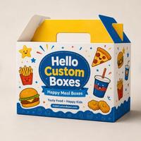 Boîtes alimentaires jetables personnalisées avec laminage mat et gaufrage pour la livraison à emporter, sushis, poulet frit (style américain)