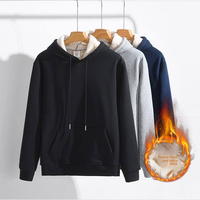 Fabricants de vêtements Sweat-shirt à capuche en polaire épaisse pour hommes personnalisé Sweat-shirt d'automne et d'hiver Couleur unie 420G Veste pull