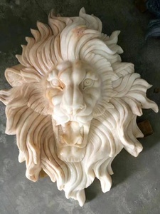 Pared decorativa mármol natural animal cabeza <span class=keywords><strong>de</strong></span> león escultura pared colgante cabeza <span class=keywords><strong>de</strong></span> león - Product Image 5