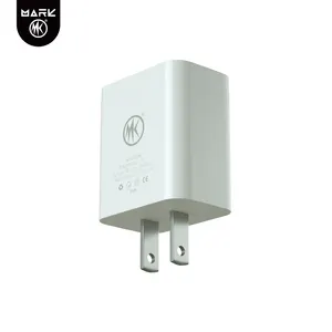 F20S Pengisi Daya Dinding Adaptor Charger Cerdas, Pengisi Daya Ponsel Bahan Anti Api 2.1A dengan ABS dan PC