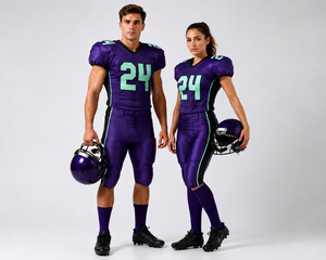 Maillot de football américain personnalisé pour homme, 30 bleu-gris, imprimé par sublimation, respirant, anti-humidité, ajusté, trois quarts - Product Image 4