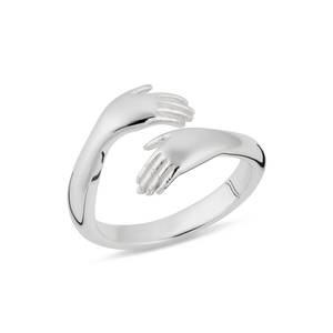 Wholesale High Quality American Style Adjustable Couple Love <strong>Hug</strong> <strong>Ring</strong> Gold 925 Sterling <strong>Silver</strong> <strong>Hug</strong> <strong>Ring</strong> <strong>Silver</strong> - Product Image 4