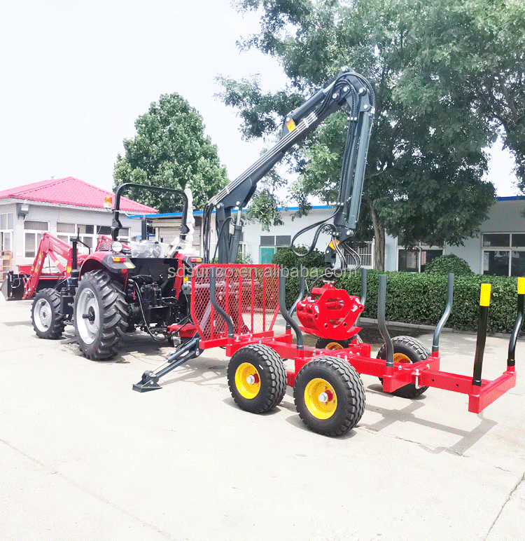 Лесохозяйственная техника lovol, трактор, вмонтированный, бревенчатый погрузчик, прицеп ZM1002, поддерживаемый OEM