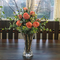 JX-01 maison jardin décor longue tige bricolage soie faux unique Bouquet Floral multicolore en plastique artificielle Rose fleur