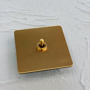 Interruptor de palanca doble de pared Brush Gold, universal 86, de acero inoxidable, europeo, multifunción, 146, 13A, tipo C, 250V, 2 vías - Product Image 5