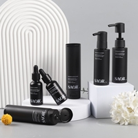 Bouteilles carrées en PET à paroi épaisse avec pompe à lotion ou pulvérisateur de brume en option pour toner, essence, soins corporels et emballage cosmétique