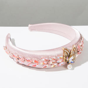 Serre-tête coréen en strass de cristal, accessoires élégants et personnalisés pour mariée et fête de mariage - Product Image 3