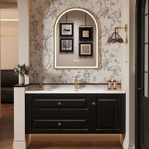 Nuevo mueble de baño de madera maciza con lavabo integrado de cerámica - Product Image 5