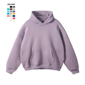 Sweat à capuche épais et lourd pour homme, coupe oversize, épaules tombantes, en molleton bouclette 380 360 320 g/m², personnalisable avec logo - Product Image 4