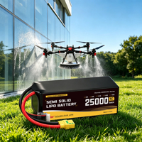 Batterie LiPo pour drone agricole 6S 22,2V 25000mAh 5C, haute capacité, rechargeable, densité énergétique 450Wh/kg