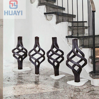 Pièces de balustre en acier moulé, accessoires de rampe intérieure, collier de balustre thermolaqué pour escaliers, pièces de garde-corps et de clôture