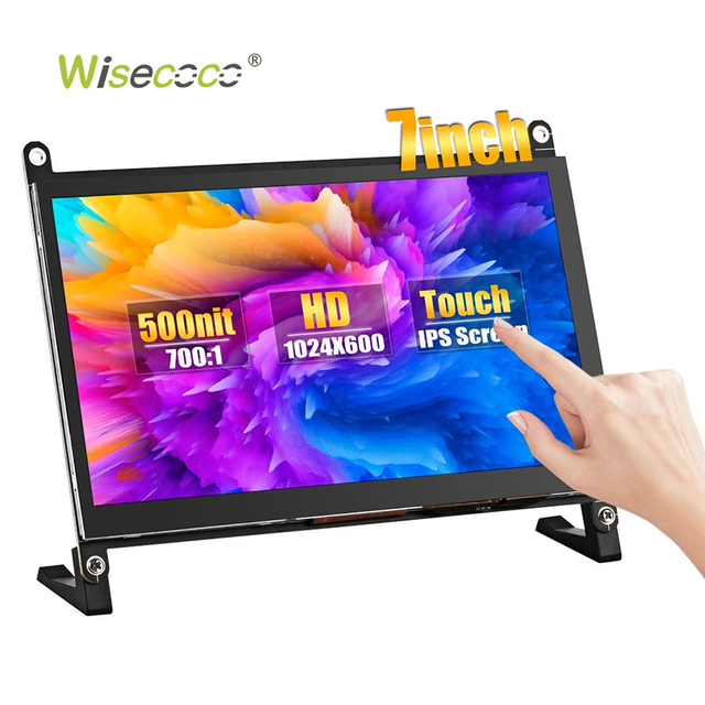 7 Inch 1024x600 IPS LCD Raspberry Pi Touchscreen Display Screen HD Portable Monitor for Raspberry Pi 4/3/2/B/B+