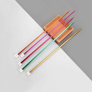 Suéter de lana de alúmina afgana de color, herramienta de tejer, conjunto de gancho alargado, ganchillo con gorra, venta al por mayor - Product Image 2