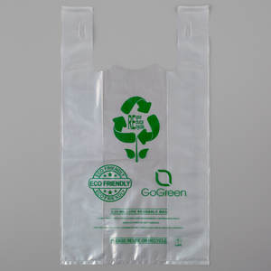 Sac à provisions biodégradable de gilet en plastique compostable biodégradable qui respecte l'environnement avec la poignée - Product Image 6