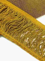 Frange en chaînette de 20 cm (8 po) en nylon double fil, soyeuse et épaisse, pour rideaux, décorations de mariage et vêtements - Vente en gros