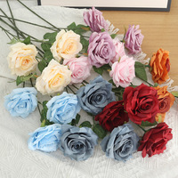 ZK-01 réel à la recherche faux multicolore Roses bricolage soie artificielle Rose avec tige artificielle Roses fleur pour la décoration de mariage à la maison