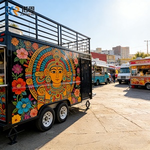 รถเทรลเลอร์เคลื่อนย้ายได้สำหรับร้านอาหารร้านอาหารออสเตรเลียแบบยืดหดได้มาตรฐานสหรัฐอเมริกา - Product Image 5