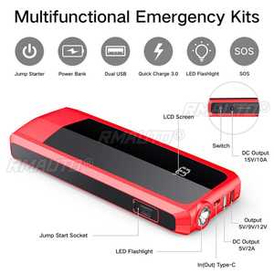 Arrancador de Coches Audew de 20000 mAh, Batería Externa de Emergencia, Cargador de Coche, Arrancador Rápido con Pantalla LCD - Product Image 5