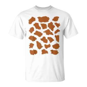 Camiseta con estampado de jirafa para disfraz de Halloween, talla mediana para adultos, diseño con estampado de animales para fiestas de truco o trato - Product Image 1